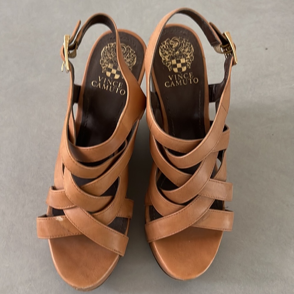Tan Platform Wedges - image 2